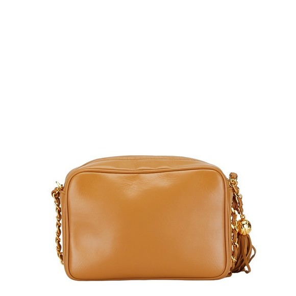 Chanel Triple Coco Mark Fringe Shoulder Bag Camel Brown - Picture 3 of 12